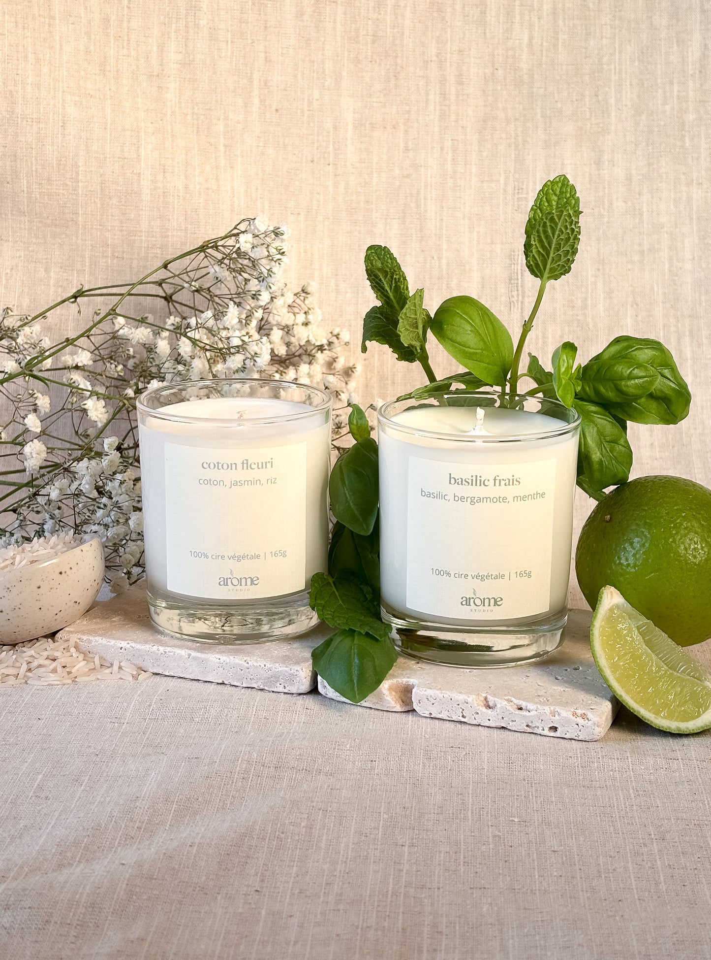 Duo Signature : Basilic frais & Coton fleuri